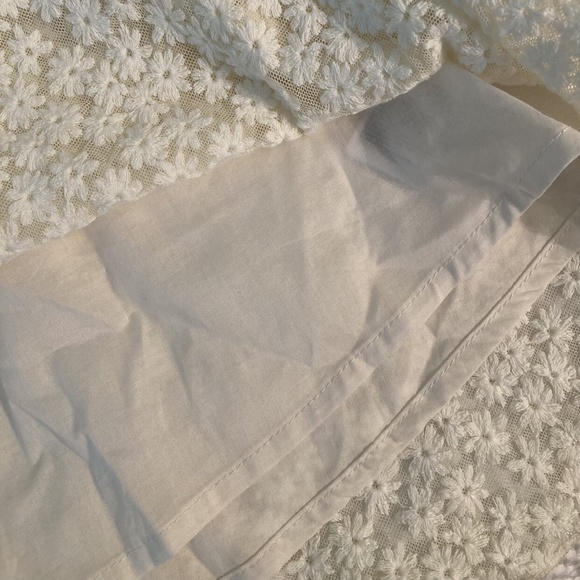 Gap Kids Mesh Embroidered Flower White Sleeveless Dress Size L - Picture 5 of 5